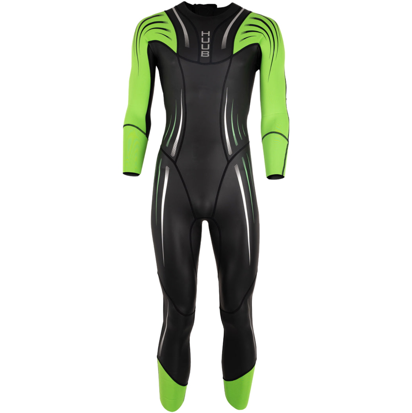 2026 Huub Mens Surface Swim Wetsuit SURFHUUB - Black / Fluo Green